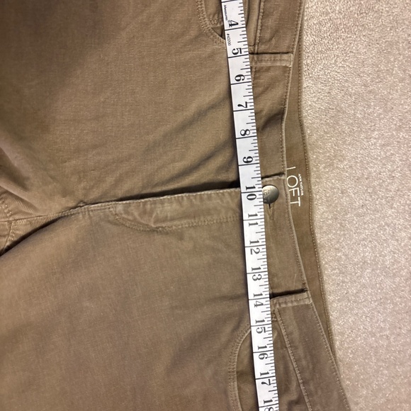 Loft modern skinny camel Corduroy Pants Size 14 - Picture 3 of 4